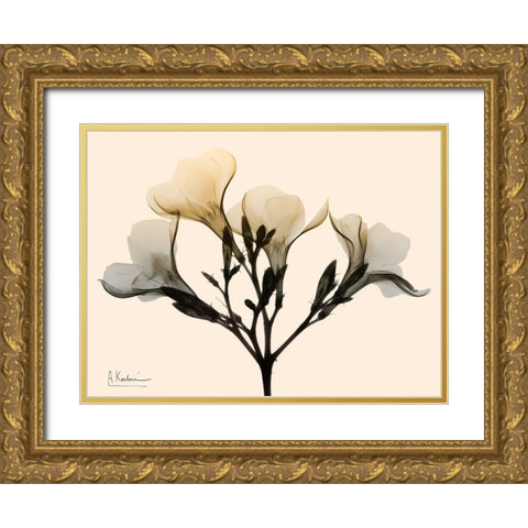 Oleander Dawn Gold Ornate Wood Framed Art Print with Double Matting by Koetsier, Albert