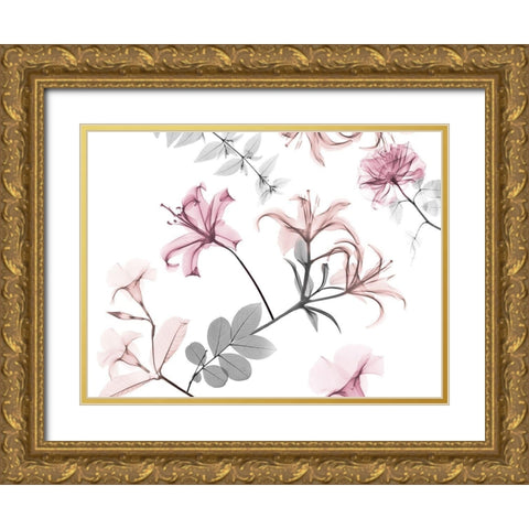 Sweet Bouquet 3 Gold Ornate Wood Framed Art Print with Double Matting by Koetsier, Albert