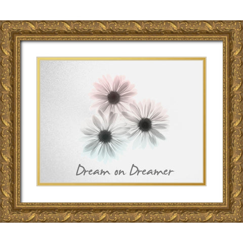 Dream on Dreamer Margarithe Gold Ornate Wood Framed Art Print with Double Matting by Koetsier, Albert