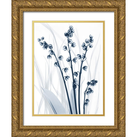 Radiant Blues 1 Gold Ornate Wood Framed Art Print with Double Matting by Koetsier, Albert