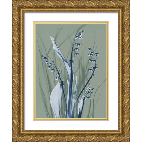 Radiant Blue Sage 2 Gold Ornate Wood Framed Art Print with Double Matting by Koetsier, Albert