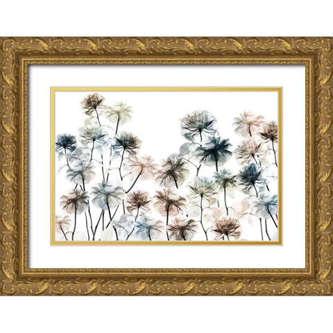 Energetic Flower Bed 1 Gold Ornate Wood Framed Art Print with Double Matting by Koetsier, Albert