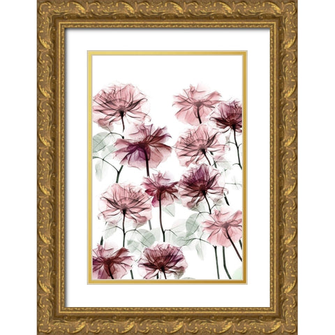 Magnificent Flower Bed 3 Gold Ornate Wood Framed Art Print with Double Matting by Koetsier, Albert