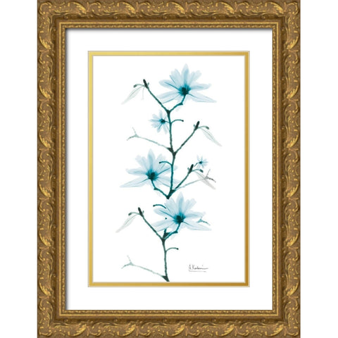 Aqua Beautiful Growth Gold Ornate Wood Framed Art Print with Double Matting by Koetsier, Albert