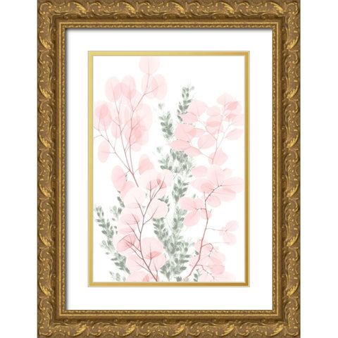 Blushing Bouquet 2 Gold Ornate Wood Framed Art Print with Double Matting by Koetsier, Albert