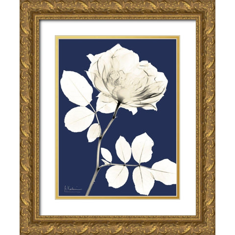 Rose Cool Dynasty 1 Gold Ornate Wood Framed Art Print with Double Matting by Koetsier, Albert