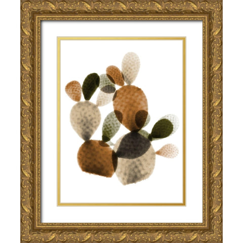 Urban Cactus Bunch 1 Gold Ornate Wood Framed Art Print with Double Matting by Koetsier, Albert