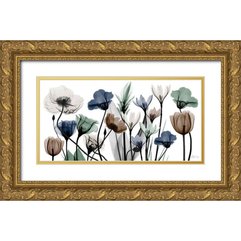 Floral Neutrals 1 Gold Ornate Wood Framed Art Print with Double Matting by Koetsier, Albert