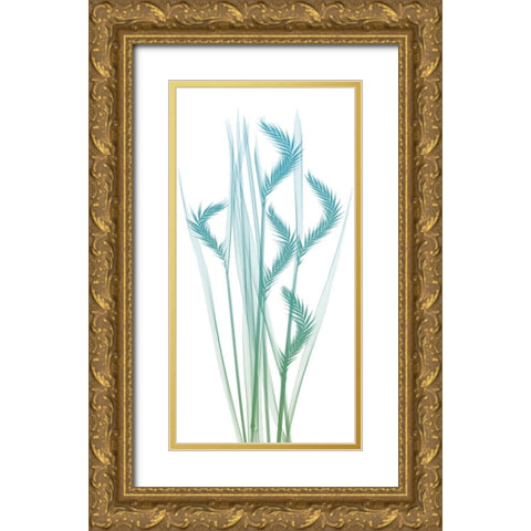 Serene Flourish 1 Gold Ornate Wood Framed Art Print with Double Matting by Koetsier, Albert