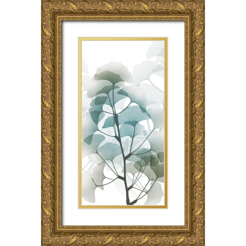 Sea Breeze Ginko 1 Gold Ornate Wood Framed Art Print with Double Matting by Koetsier, Albert