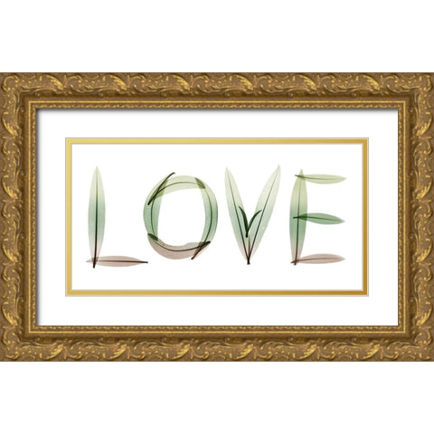 Love Gold Ornate Wood Framed Art Print with Double Matting by Koetsier, Albert