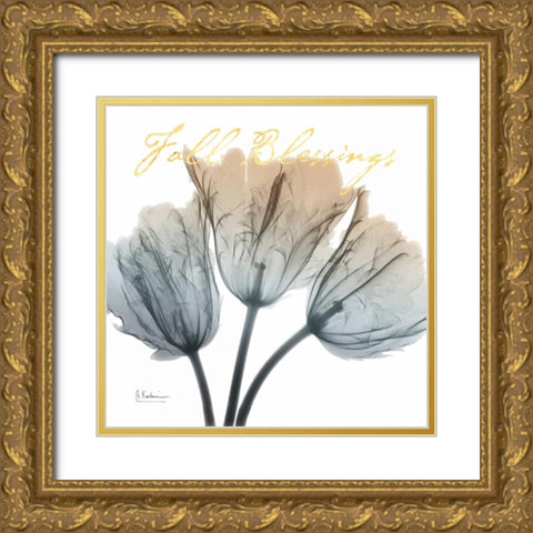 Fall Tulips Gold Ornate Wood Framed Art Print with Double Matting by Koetsier, Albert