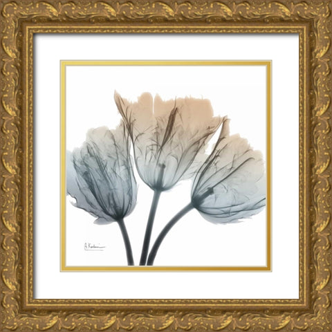 Earthy Tulips Gold Ornate Wood Framed Art Print with Double Matting by Koetsier, Albert