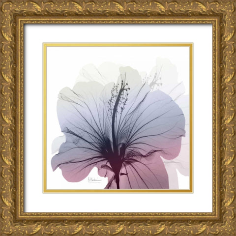 Tasty Grape Hibiscus Gold Ornate Wood Framed Art Print with Double Matting by Koetsier, Albert