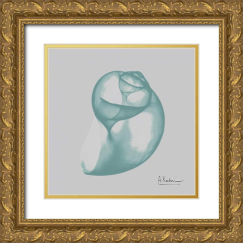 Aquifer Water Snail Gold Ornate Wood Framed Art Print with Double Matting by Koetsier, Albert