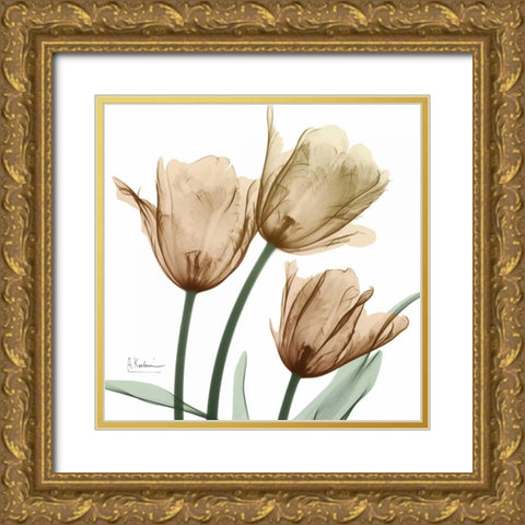 Autumn Tulips 1 Gold Ornate Wood Framed Art Print with Double Matting by Koetsier, Albert