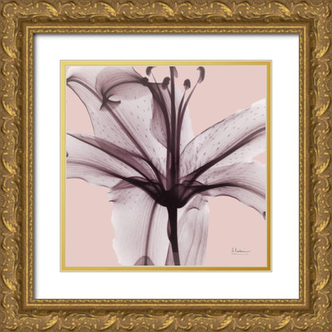 Sensitive Lily Gold Ornate Wood Framed Art Print with Double Matting by Koetsier, Albert