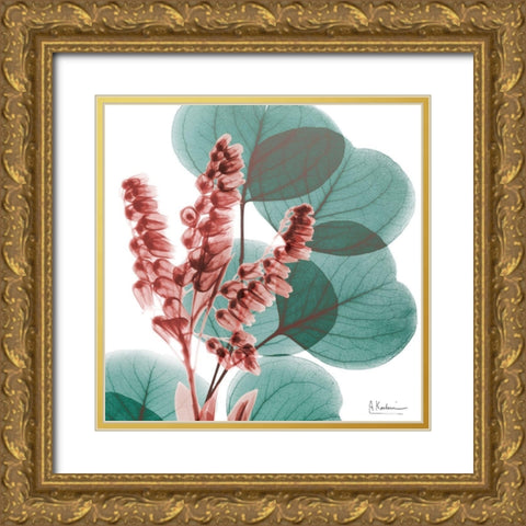 Blushing Lilly Of Eucalyptus 1 Gold Ornate Wood Framed Art Print with Double Matting by Koetsier, Albert