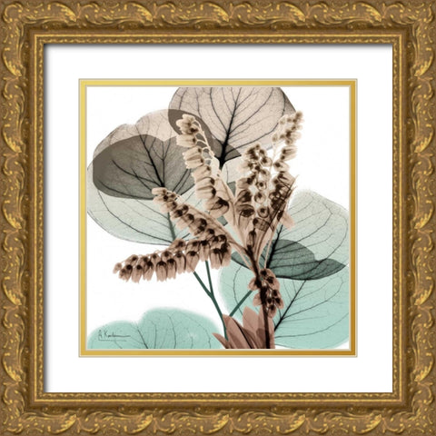 Oasis Eucalyptus 2 Gold Ornate Wood Framed Art Print with Double Matting by Koetsier, Albert