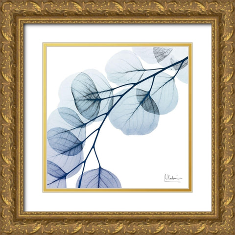 Blue Eucalyptus 1 Gold Ornate Wood Framed Art Print with Double Matting by Koetsier, Albert