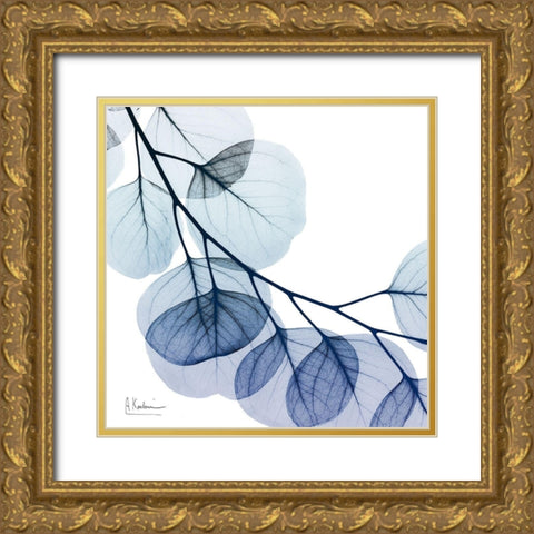 Blue Eucalyptus 2 Gold Ornate Wood Framed Art Print with Double Matting by Koetsier, Albert