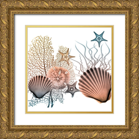 Ocean Bundles 2 Gold Ornate Wood Framed Art Print with Double Matting by Koetsier, Albert