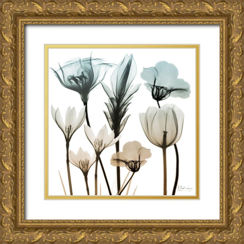 Sandy Floral Cluster 1 Gold Ornate Wood Framed Art Print with Double Matting by Koetsier, Albert