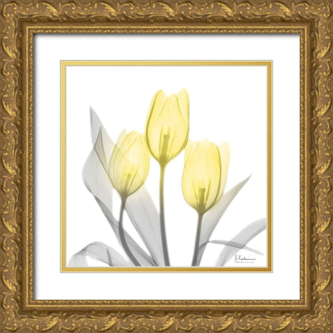 Brilliant Tulips 1 Gold Ornate Wood Framed Art Print with Double Matting by Koetsier, Albert