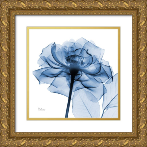 Indigo Rose Gold Ornate Wood Framed Art Print with Double Matting by Koetsier, Albert