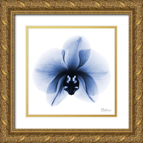 Indigo Infused Orchid 1 Gold Ornate Wood Framed Art Print with Double Matting by Koetsier, Albert