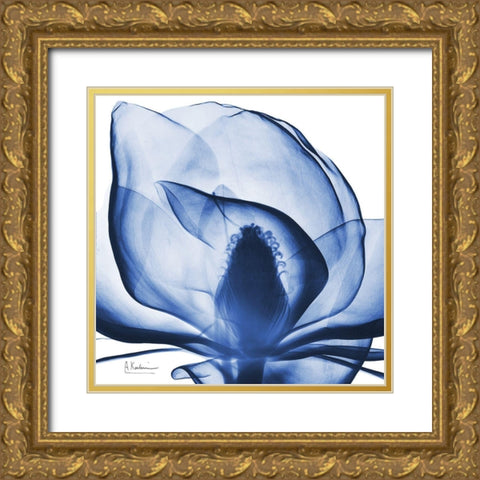 Indigo Magnolia Gold Ornate Wood Framed Art Print with Double Matting by Koetsier, Albert