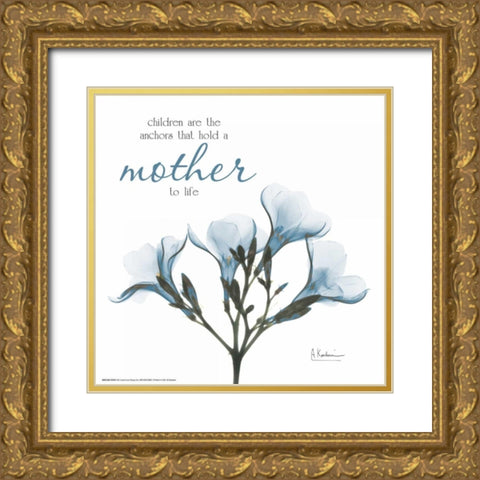 Mother Oleander A56 Gold Ornate Wood Framed Art Print with Double Matting by Koetsier, Albert