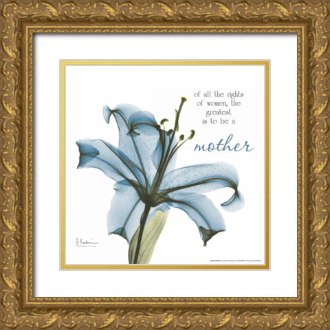 Mother Lily A36 Gold Ornate Wood Framed Art Print with Double Matting by Koetsier, Albert