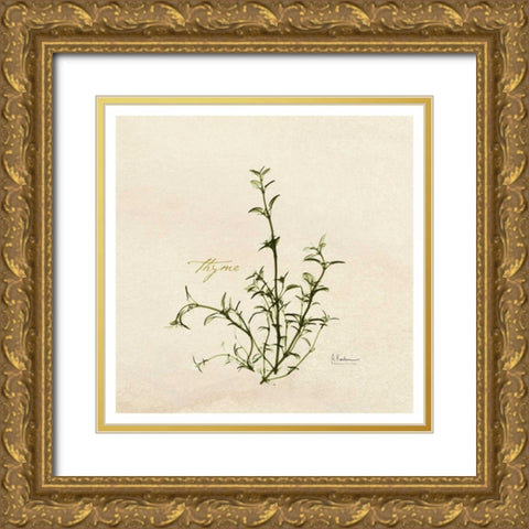 Thyme in Bloom Gold Ornate Wood Framed Art Print with Double Matting by Koetsier, Albert