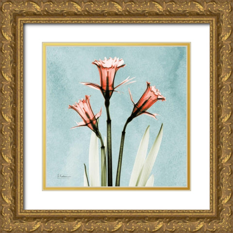 Daffodil Believe Gold Ornate Wood Framed Art Print with Double Matting by Koetsier, Albert