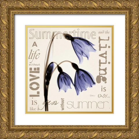 Snow drop Summer Gold Ornate Wood Framed Art Print with Double Matting by Koetsier, Albert