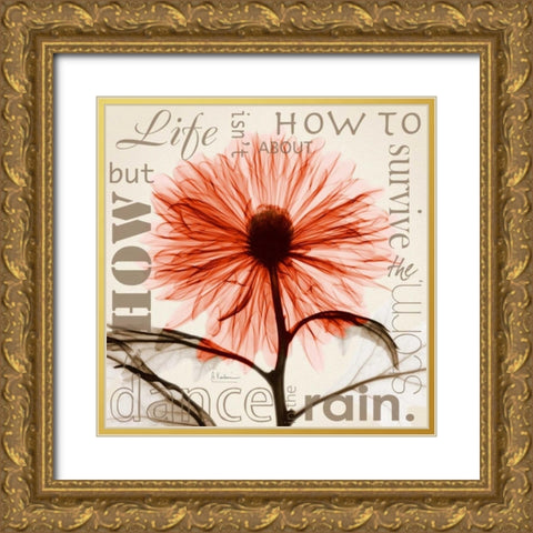 Chrysanthemum Life Gold Ornate Wood Framed Art Print with Double Matting by Koetsier, Albert