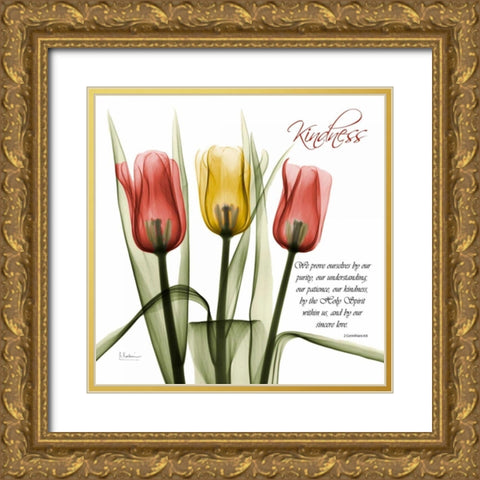 tulipsKindness Gold Ornate Wood Framed Art Print with Double Matting by Koetsier, Albert