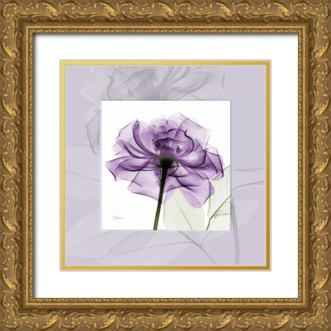 purpleRose Gold Ornate Wood Framed Art Print with Double Matting by Koetsier, Albert