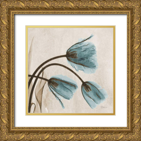 Tulips L83 Gold Ornate Wood Framed Art Print with Double Matting by Koetsier, Albert