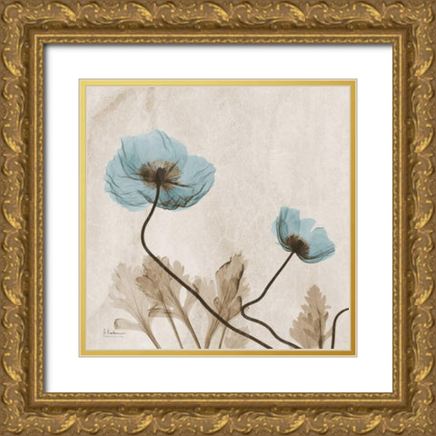 Poppies L167 Gold Ornate Wood Framed Art Print with Double Matting by Koetsier, Albert