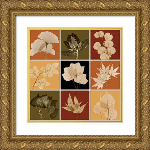 Harvest 9 patch 2 Gold Ornate Wood Framed Art Print with Double Matting by Koetsier, Albert