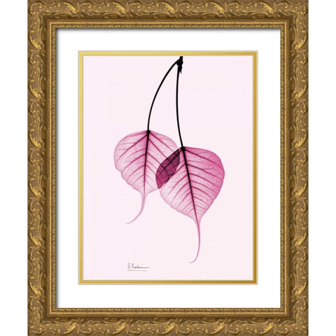 Bodhi Tree Pink Gold Ornate Wood Framed Art Print with Double Matting by Koetsier, Albert