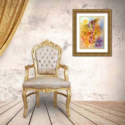 Sugar Candy Gold Ornate Wood Framed Art Print with Double Matting by Rudraksi, Ashwini
