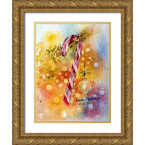 Sugar Candy Gold Ornate Wood Framed Art Print with Double Matting by Rudraksi, Ashwini