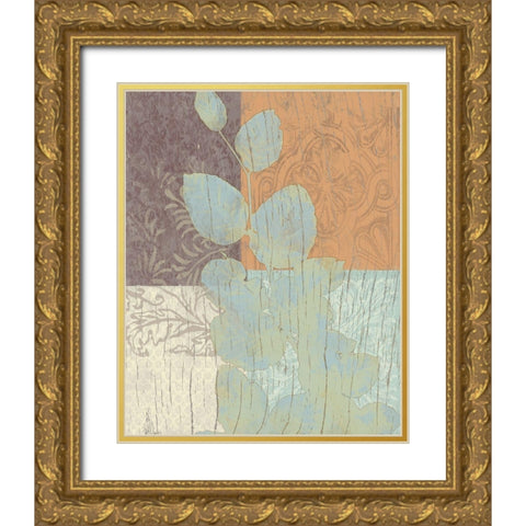Elegant Branch 2 Gold Ornate Wood Framed Art Print with Double Matting by Saunders, Alonzo