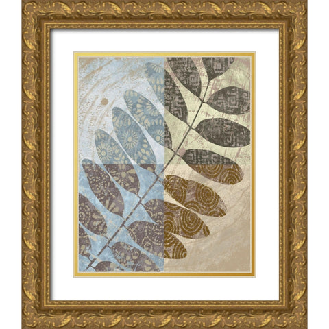 Branch of Life 2 Gold Ornate Wood Framed Art Print with Double Matting by Saunders, Alonzo