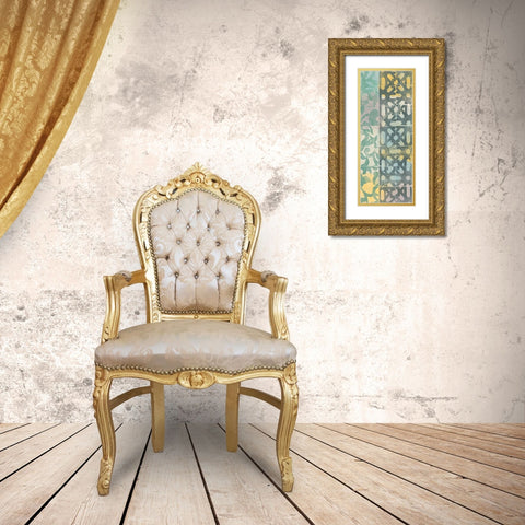 Decorative Life 1 Gold Ornate Wood Framed Art Print with Double Matting by Saunders, Alonzo