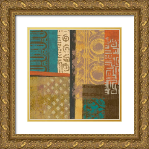 African Tribe 1 Gold Ornate Wood Framed Art Print with Double Matting by Saunders, Alonzo