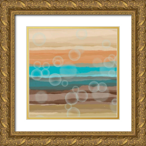 Bubbles Gold Ornate Wood Framed Art Print with Double Matting by Saunders, Alonzo
